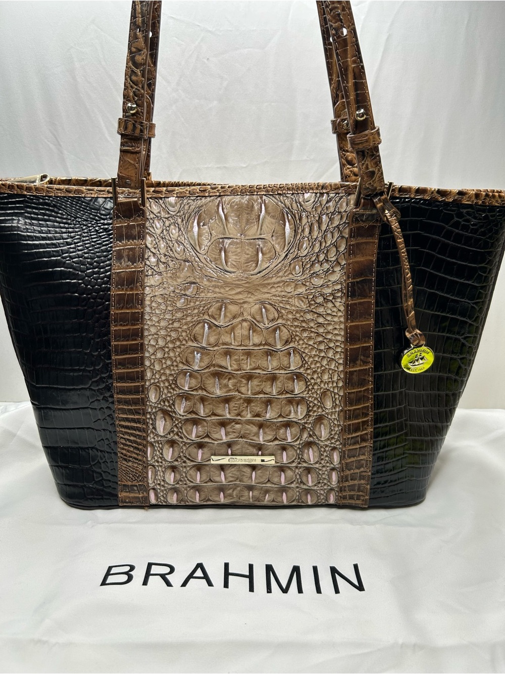 Brahmin Medium Asher Cocoa Conway Melbourne Tote